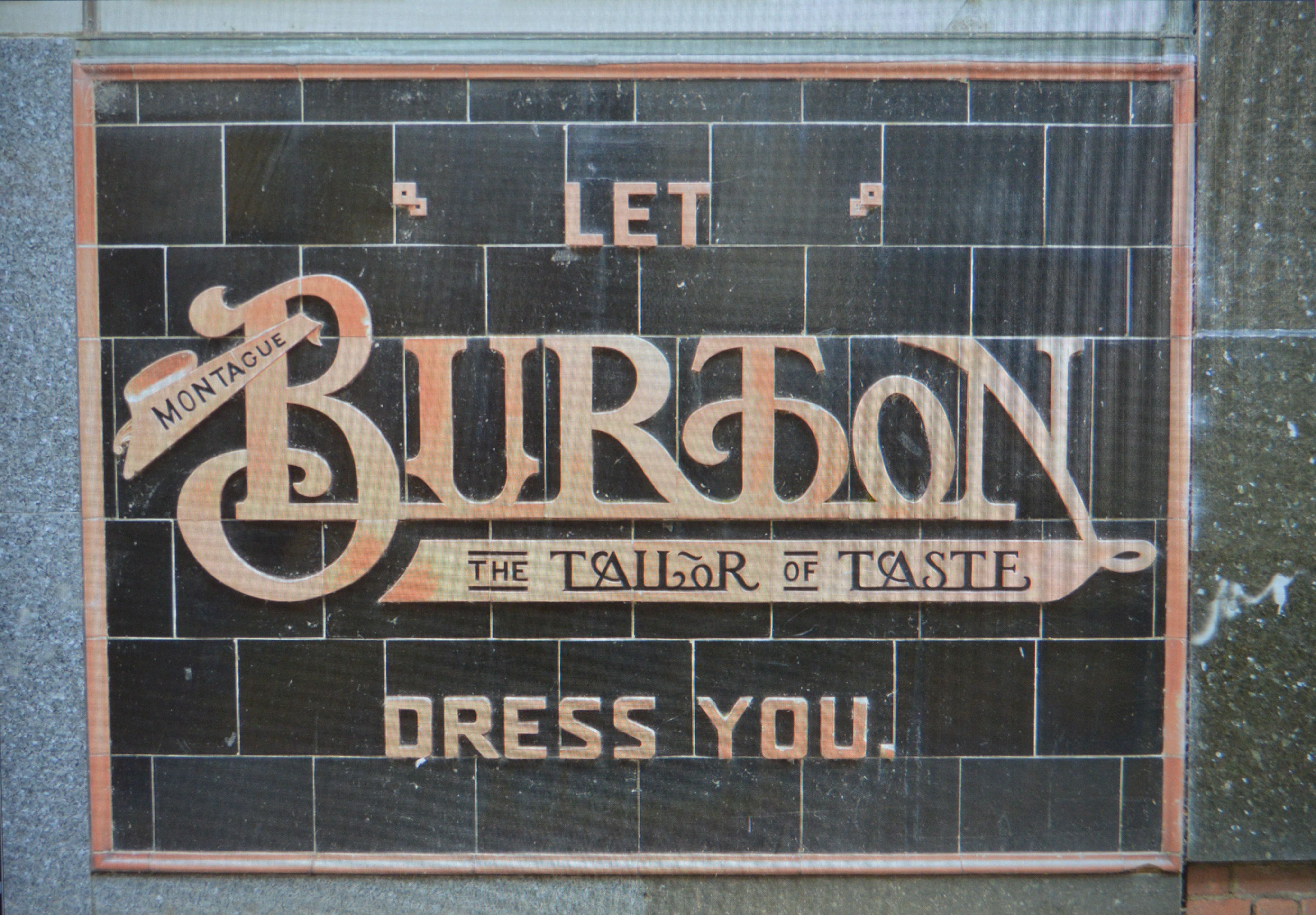 1930s. Abergavenny, tiled sign